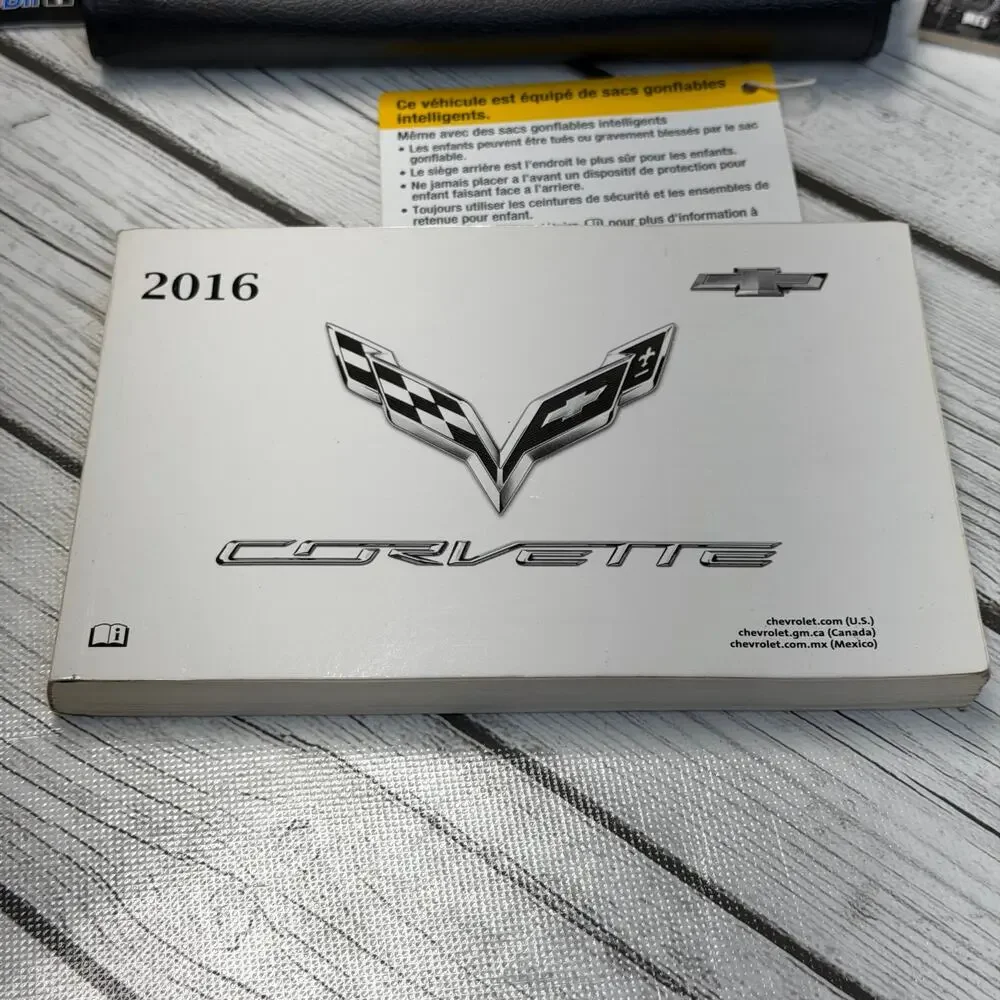 2016 Corvette Factory GM Original Owners Manual embossed w/iconic Corvette logo